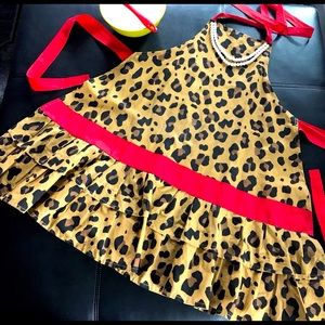 Animal Print Apron with Pearls❣️